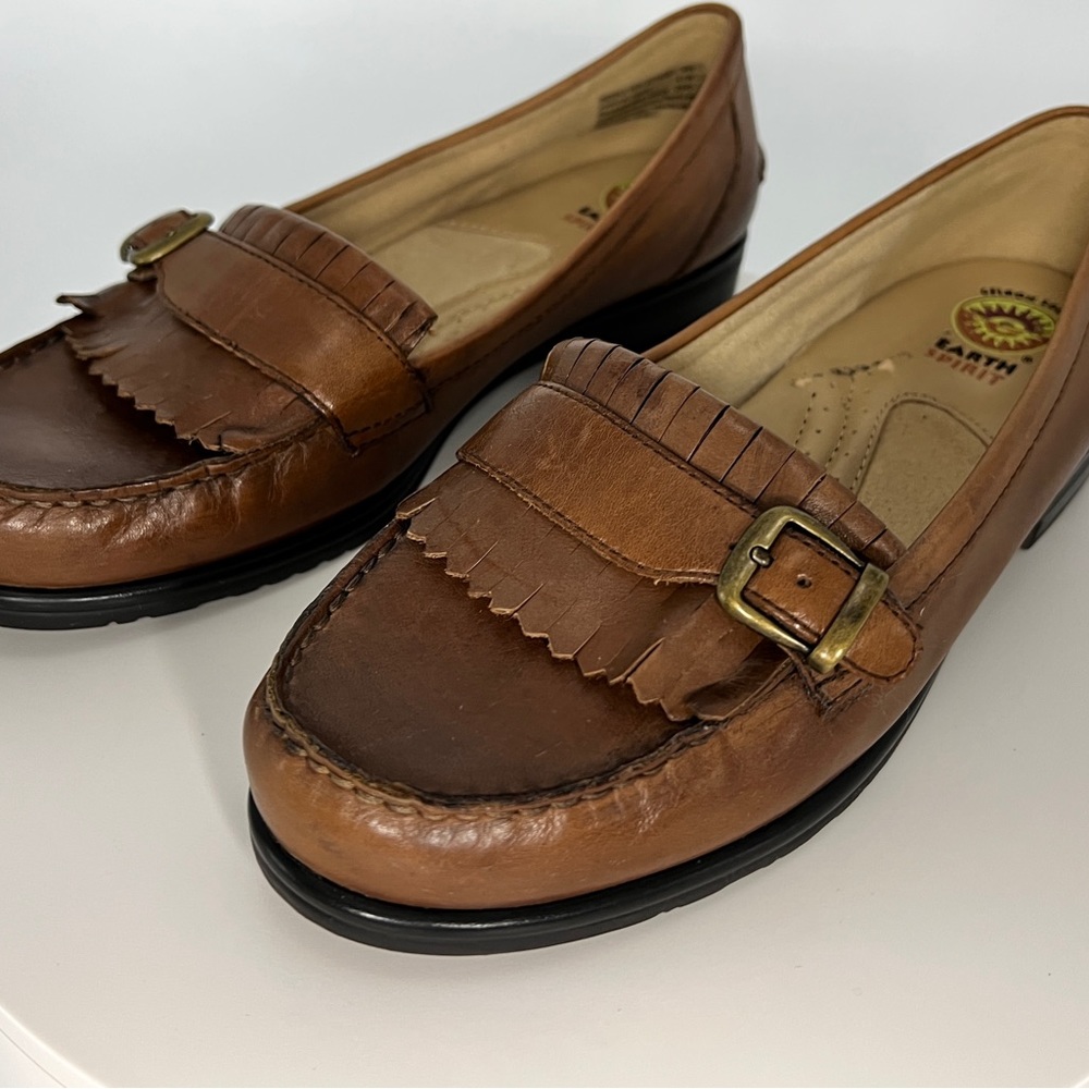 Earth Spirit Penny WW Gelron 2000 Leather Casual Comfort Loafers Shoes Sz 9W.